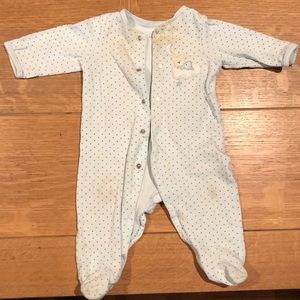 Little me blue bear onesie